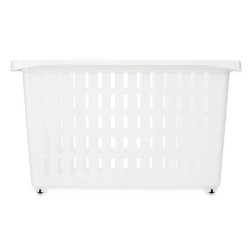 Cesta Multiusos Con ruedas Blanco Plástico 17,5 x 26 x 46 cm (12 Unidades)