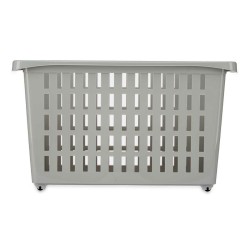 Cesta Multiusos Con ruedas Gris Plástico 17,5 x 26 x 46 cm (12 Unidades)