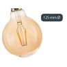 Bombilla LED Vintage E27 Transparente 4 W 12,5 x 17,5 x 12,5 cm (12 Unidades)