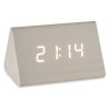 Reloj Digital de Sobremesa Blanco PVC Madera MDF 11,7 x 7,5 x 8 cm (12 Unidades)