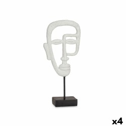 Figura Decorativa Cara Blanco 19,5 x 38 x 10,5 cm (4 Unidades)