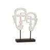 Figura Decorativa Cara Blanco 27 x 32,5 x 10,5 cm (4 Unidades)