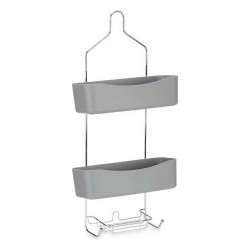 Colgador para la Ducha 28 x 60 x 14 cm Gris Metal Plástico (6 Unidades)