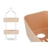 Colgador para la Ducha 28 x 60 x 14 cm Beige Metal Plástico (6 Unidades)