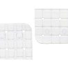 Alfombrilla Antideslizante para Ducha Cuadros Blanco PVC 67,7 x 38,5 x 0,7 cm (6 Unidades)