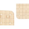 Alfombrilla Antideslizante para Ducha Cuadros Beige PVC 67,7 x 38,5 x 0,7 cm (6 Unidades)