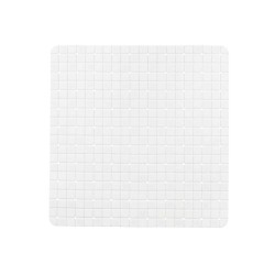 Alfombrilla Antideslizante para Ducha Cuadros Blanco PVC 50,3 x 50,3 x 0,7 cm (6 Unidades)