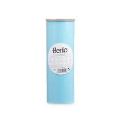 Escobilla para el Baño Azul Metal Bambú Plástico 9,5 X 27 X 9,5 cm (6 Unidades)