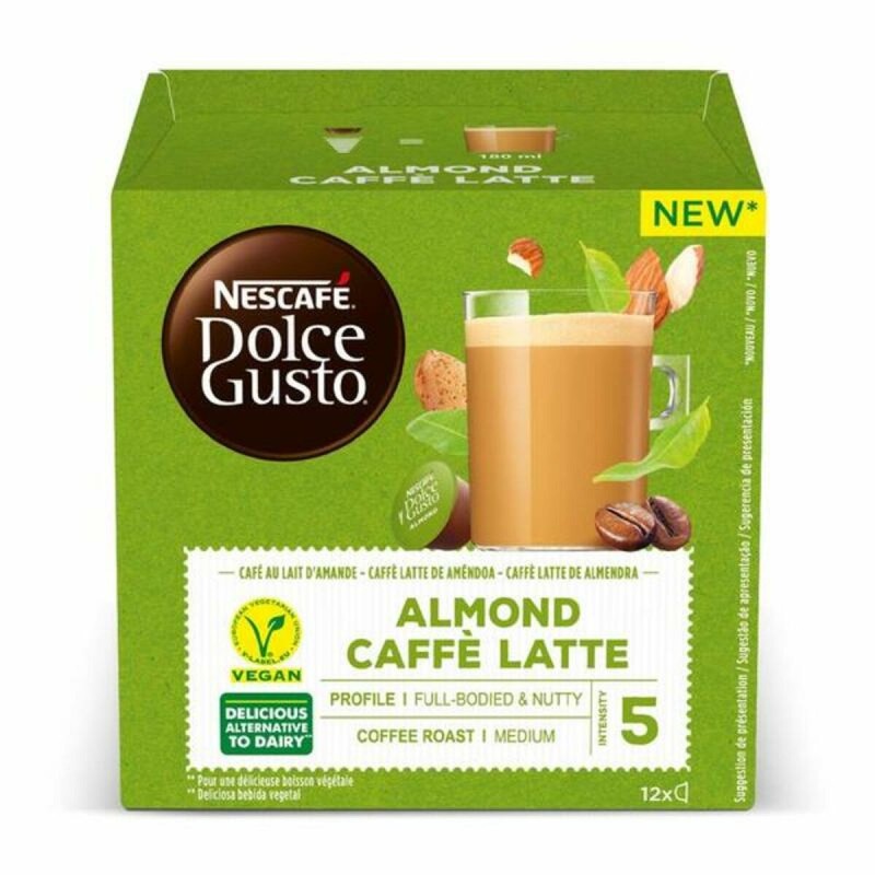 Cu00e1psulas de Cafu00e9 Dolce Gusto Cafu00e9 con leche Almendra (12 uds)