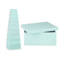 Set de Cajas Organizadoras Apilables Verde Cartón (2 Unidades)