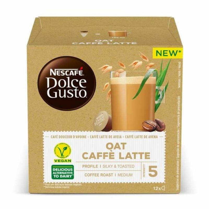 Cu00e1psulas de Cafu00e9 Dolce Gusto Cafu00e9 con leche Avena (12 uds)