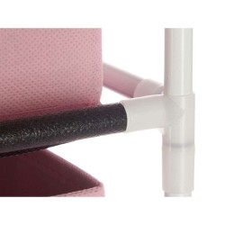 Estantería Blanco Rosa Polipropileno Hierro TNT (Non Woven) 35 x 35 x 102 cm (6 Unidades)