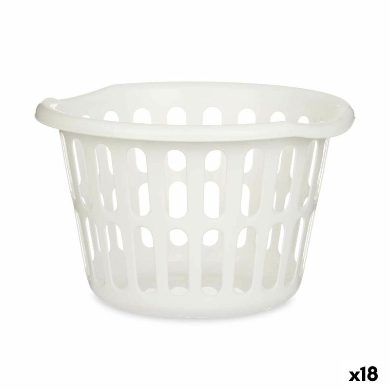 Cesto Blanco Polipropileno 27 L 40 x 25 x 40 cm (18 Unidades)