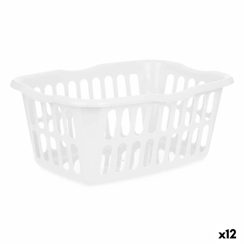 Cesto Blanco Polipropileno 50 L 58 x 24 x 42 cm (12 Unidades)