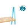 Estantería de Baño Azul Natural Bambú Madera de pino 40,3 x 81,5 x 30 cm