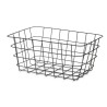 Cesta Multiusos Negro Metal 30,3 x 14 x 22,5 cm Rectangular (6 Unidades)