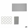 Set de Baño Gris PVC Polietileno EVA (12 Unidades)