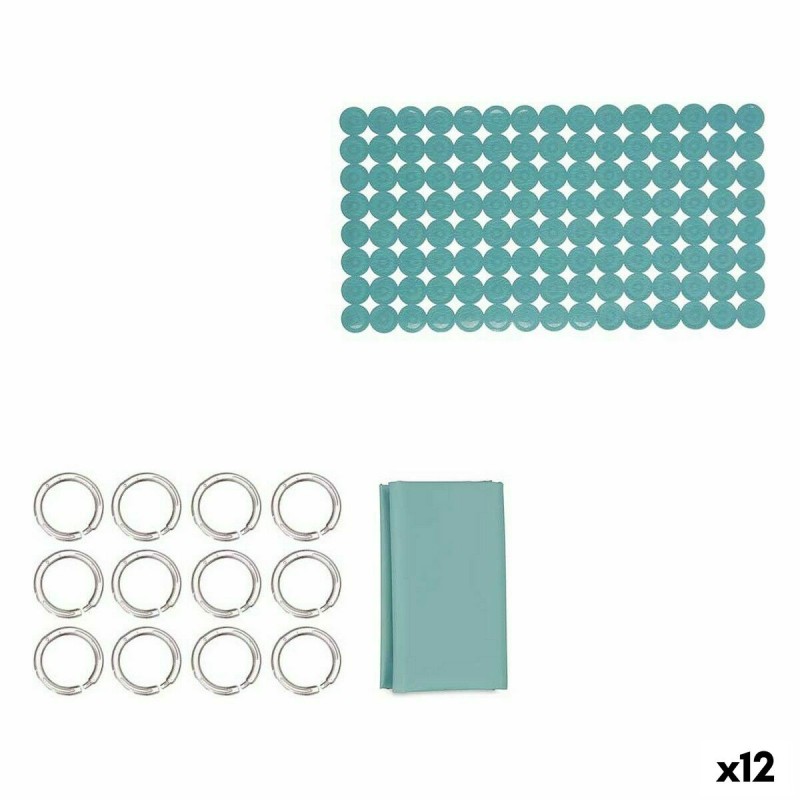 Set de Baño Verde PVC Polietileno EVA (12 Unidades)