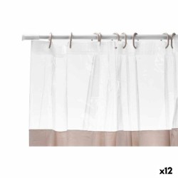 Cortina de Ducha Transparente 180 x 180 cm Beige Plástico PEVA (12 Unidades)