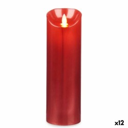 Vela LED Rojo 8 x 8 x 25 cm...