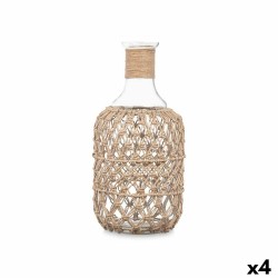 Botella Transparente Natural 18 x 38 cm Decorativa (4 Unidades)