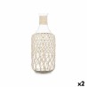 Botella Blanco Transparente 19 x 48 cm Decorativa (2 Unidades)