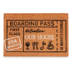 Felpudo Boarding Pass Natural 60 x 1 x 40 cm (12 Unidades)