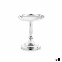 Candelabro Plateado Aluminio 10 x 12 x 10 cm (8 Unidades)