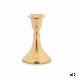 Candelabro Dorado Aluminio 5 x 11 x 9 cm (12 Unidades)