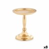 Candelabro Dorado Aluminio 10 x 12 x 10 cm (8 Unidades)