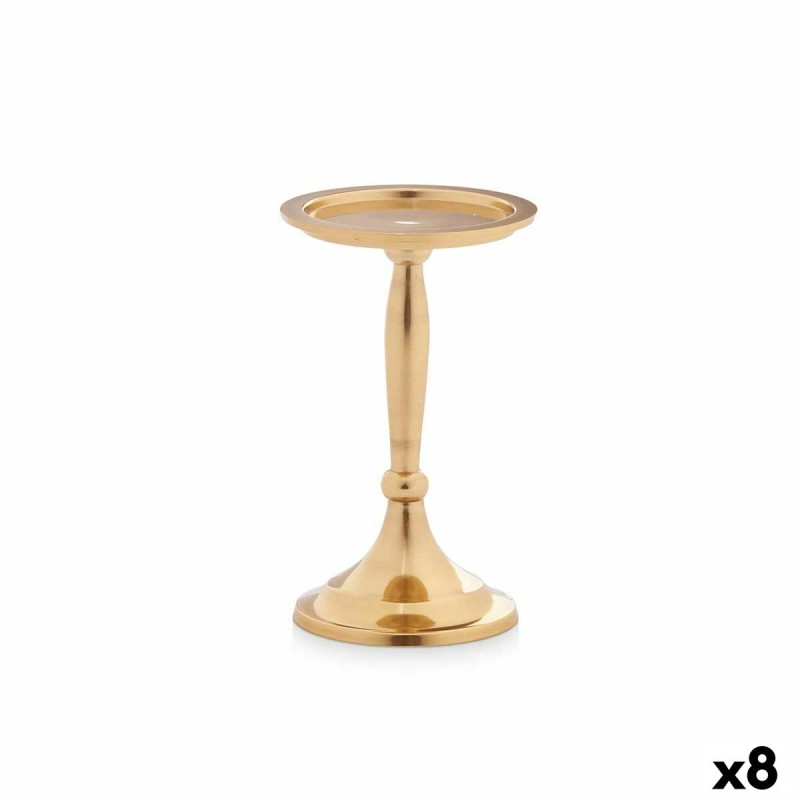 Candelabro Dorado Aluminio 10 x 17 x 8,5 cm (8 Unidades)