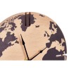 Reloj de Mesa Mapamundi Negro Metal Madera MDF 22,5 x 30,5 x 12 cm (6 Unidades)