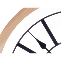 Reloj de Pared Negro Metal Madera MDF 60 x 60 x 4,5 cm (4 Unidades)