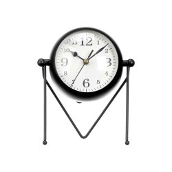 Reloj de Mesa Negro Metal 18 x 21 x 12 cm (4 Unidades)