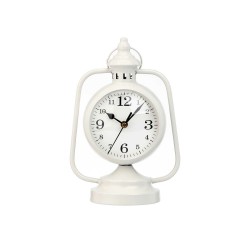 Reloj de Mesa Lámpara Blanco Metal 17 x 25 x 11,3 cm (4 Unidades)