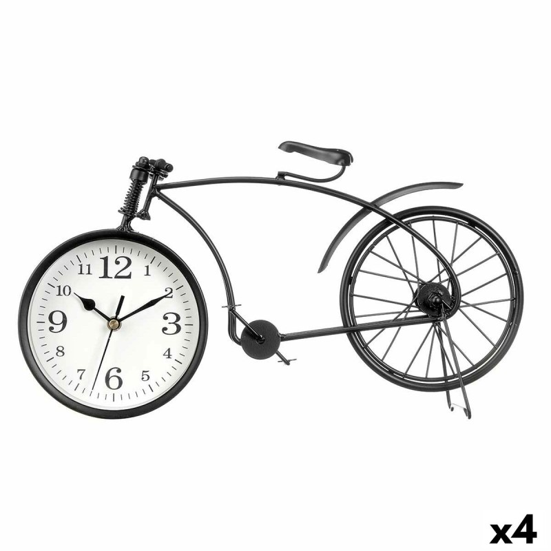 Reloj de Mesa Bicicleta Negro Metal 38 x 20 x 4 cm (4 Unidades)