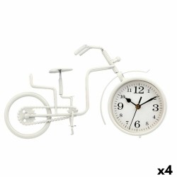 Reloj de Mesa Bicicleta Blanco Metal 33 x 21 x 4 cm (4 Unidades)