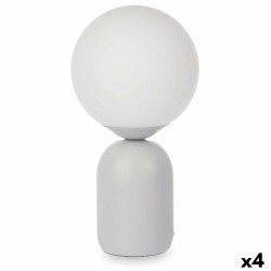 Lámpara de mesa Bola 40 W Blanco Gris Cerámica 15 x 28,5 x 15 cm (4 Unidades)