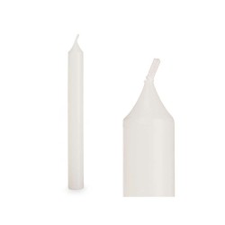 Set de Velas Blanco 2 x 2 x 15 cm (12 Unidades)