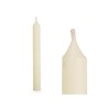 Set de Velas 2 x 2 x 15 cm Crema (12 Unidades)