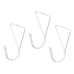 Colgadores Blanco Metal Triangular Set 3 Piezas (6 Unidades)