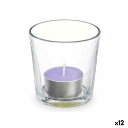 Vela Perfumada 7 x 7 x 7 cm (12 Unidades) Vaso Lavanda