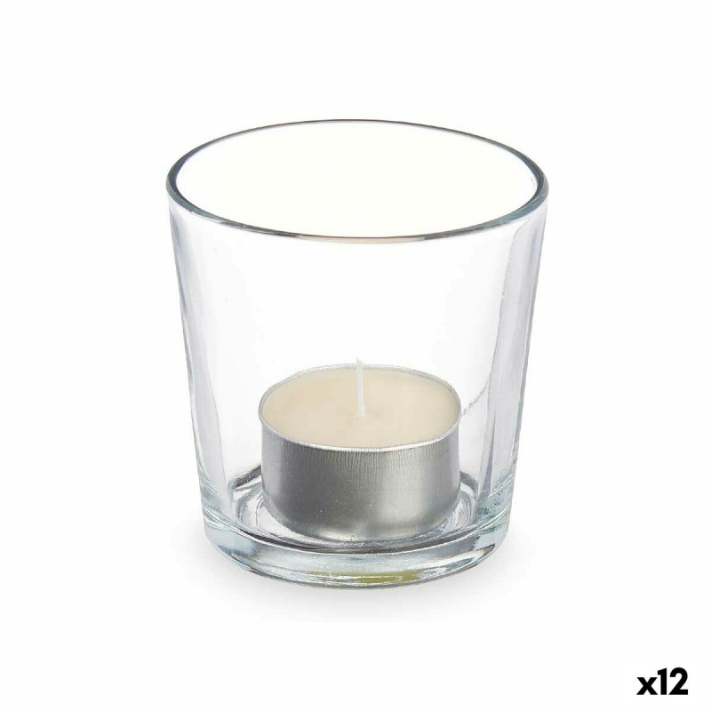 Vela Perfumada 7 x 7 x 7 cm (12 Unidades) Vaso Vainilla