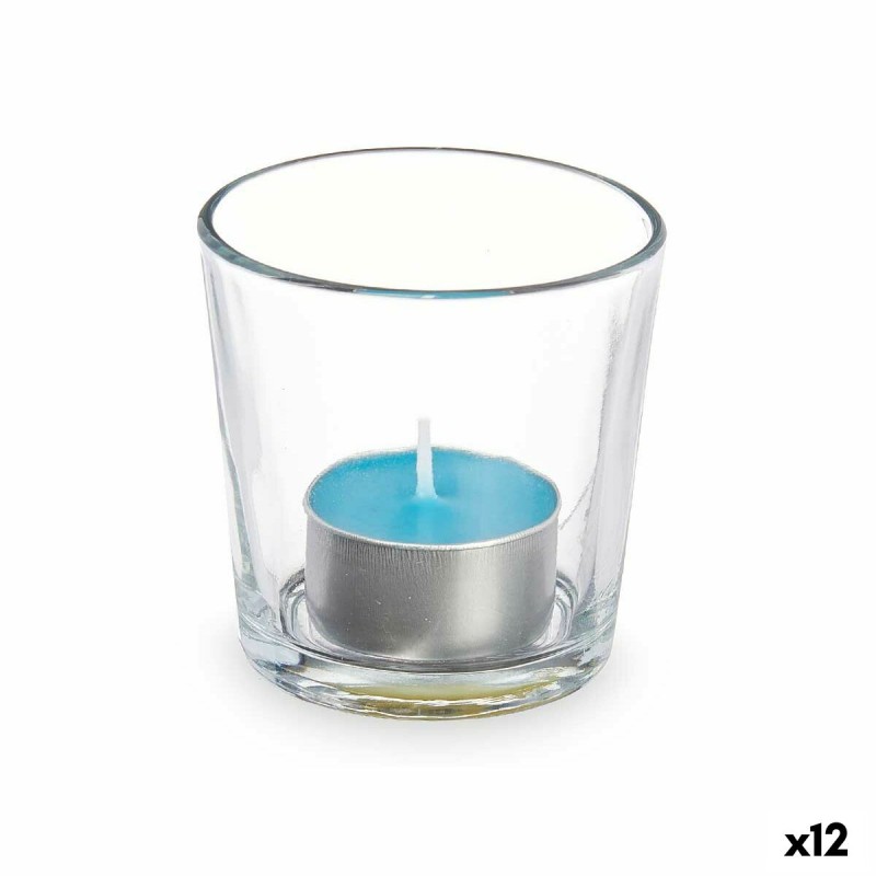 Vela Perfumada 7 x 7 x 7 cm (12 Unidades) Vaso Océano