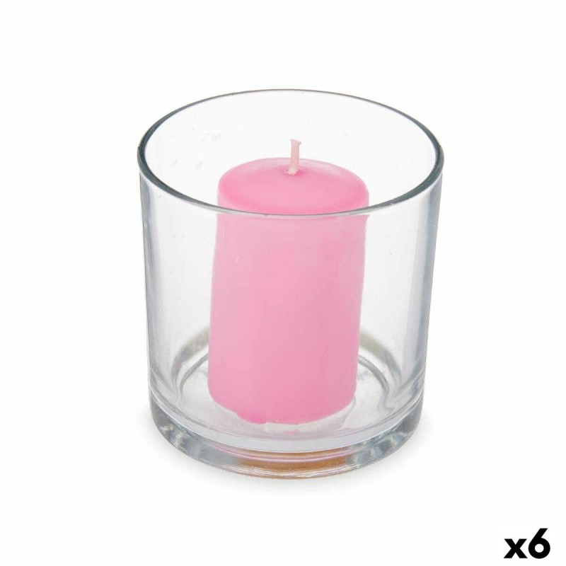 Vela Perfumada 10 x 10 x 10 cm (6 Unidades) Vaso Orquídea