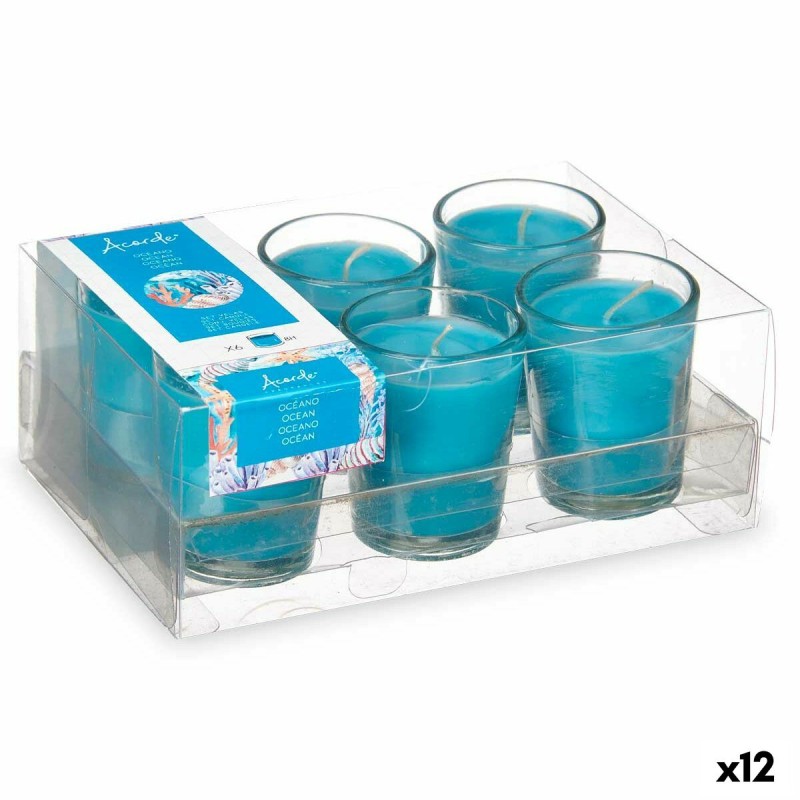 Set de Velas Perfumadas 16 x 6,5 x 11 cm (12 Unidades) Vaso Océano