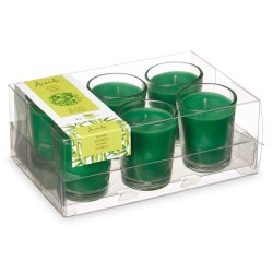 Set de Velas Perfumadas 16 x 6,5 x 11 cm (12 Unidades) Vaso Bambú