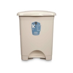 Papelera con Pedal Beige Plástico 30 L (4 Unidades)