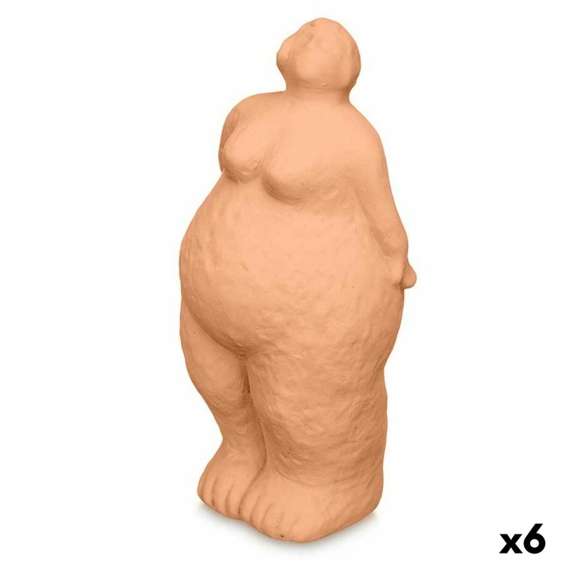 Figura Decorativa Naranja Dolomita 14 x 34 x 12 cm (6 Unidades) Mujer De pie