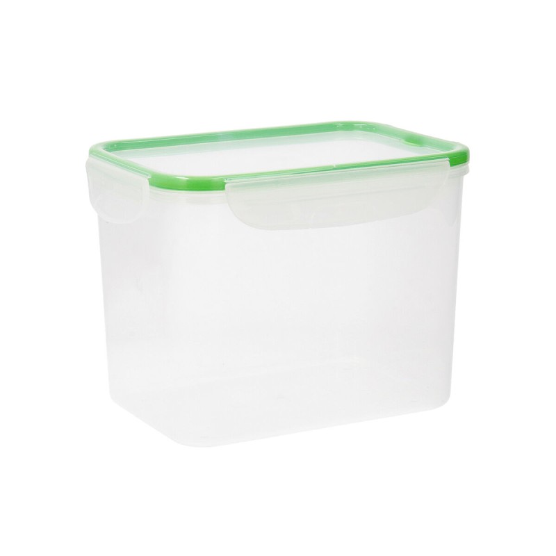 Fiambrera Hermu00e9tica Quid Greenery Transparente Plu00e1stico (3,7 L) (Pack 4x)